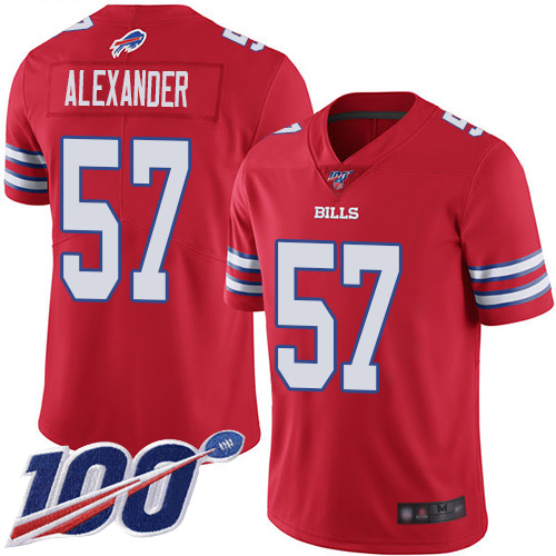Men Buffalo Bills #57 Lorenzo Alexander Limited Red Rush Vapor Untouchable 100th Season NFL Jersey->buffalo bills->NFL Jersey